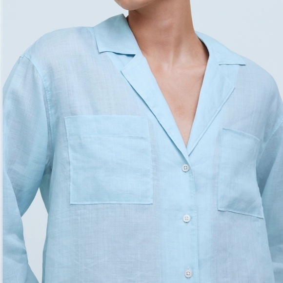 Madewell Resort Long-Sleeve Shirt blue heron - Picture 5 of 7